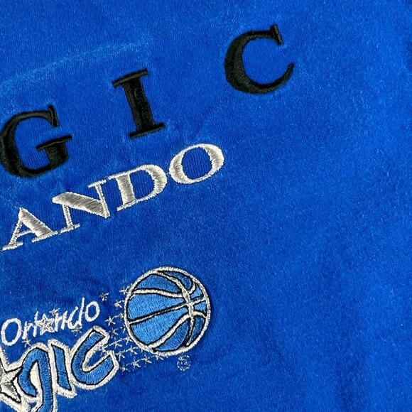VTG 90s Salem Sports Orlando Magic Basketball Shirt Extra Large Blue Faded Tee - Picture 7 of 11